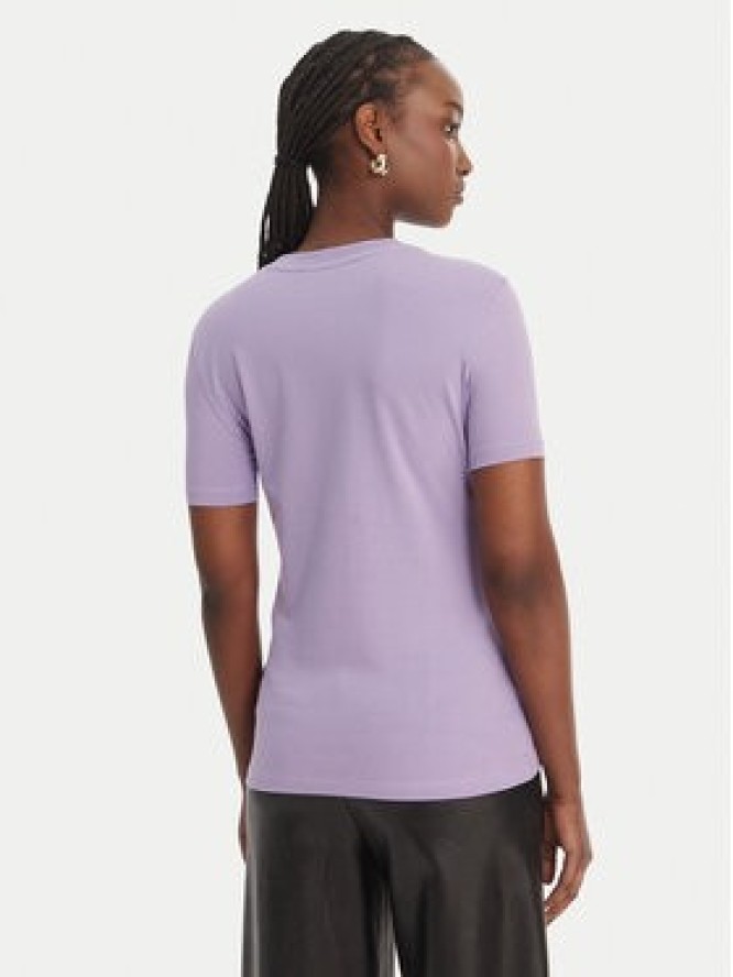 Versace Jeans Couture T-Shirt 80HAHE01 CJ02E Fioletowy Slim Fit