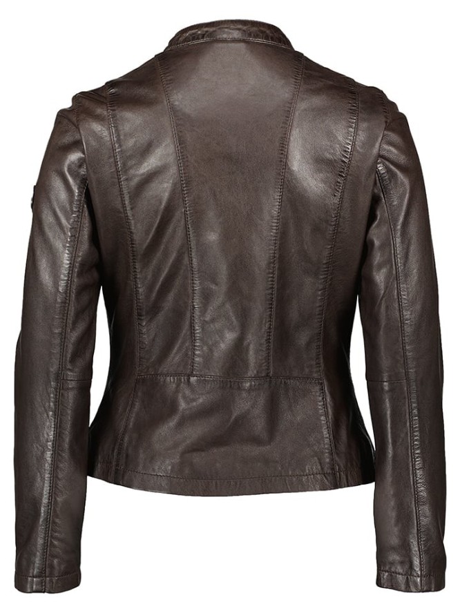 HIS Skórzana kurtka w kolorze ciemnobrązowym rozmiar: 44