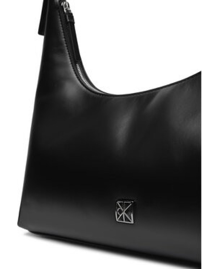 Calvin Klein Torebka Emblem Hw Lthr Shoulder Bag LV04F3262G Czarny