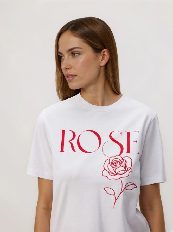 T-shirt z nadrukiem - biały