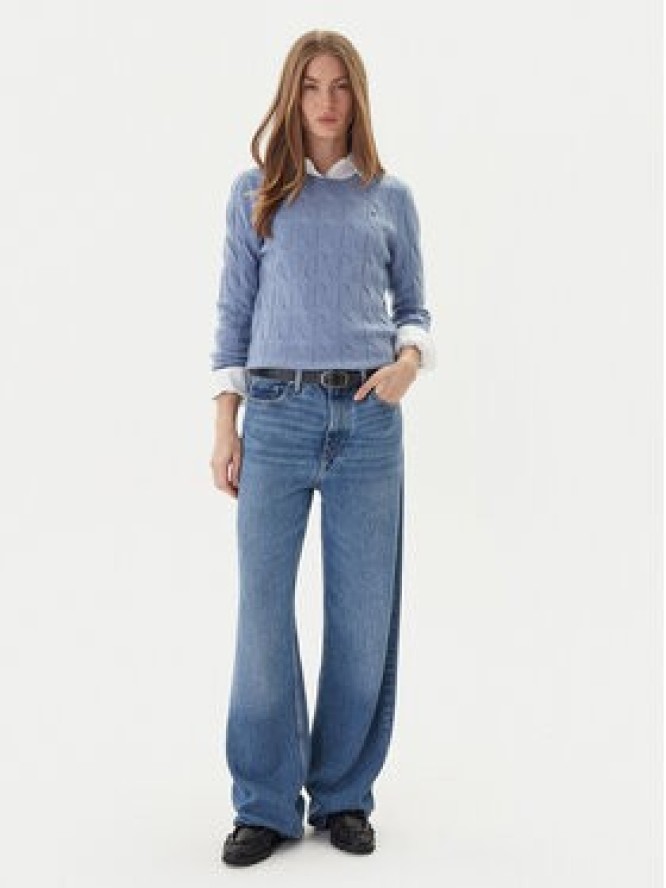 Tommy Hilfiger Sweter WW0WW43586 Błękitny Regular Fit