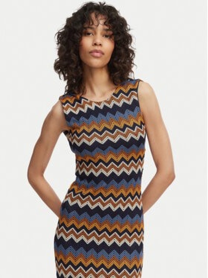 Artigli Sukienka dzianinowa ACAB004520 Niebieski Regular Fit