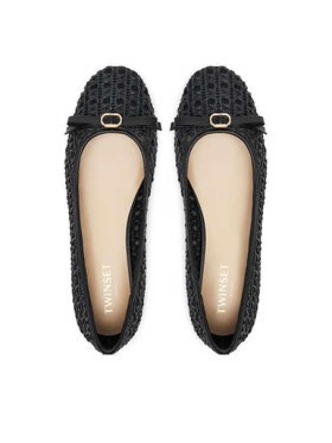 TWINSET Baleriny 251TGT030 Czarny