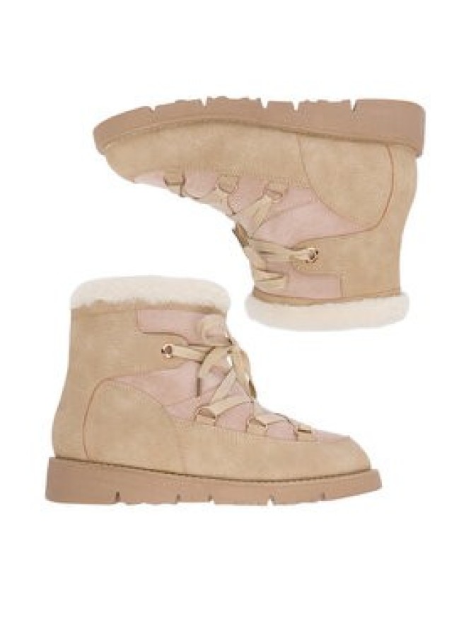 DeeZee Śniegowce 17125-1-BEIGE PU Beżowy