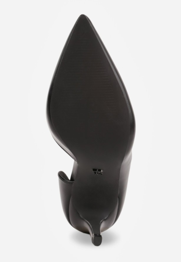 Czarne Szpilki Vices o Klasycznym Fasonie ze Skórzaną Wkładką Jalinea