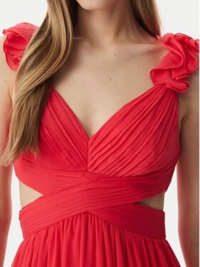 Morgan Sukienka wieczorowa 251-RISSAL Koralowy Regular Fit