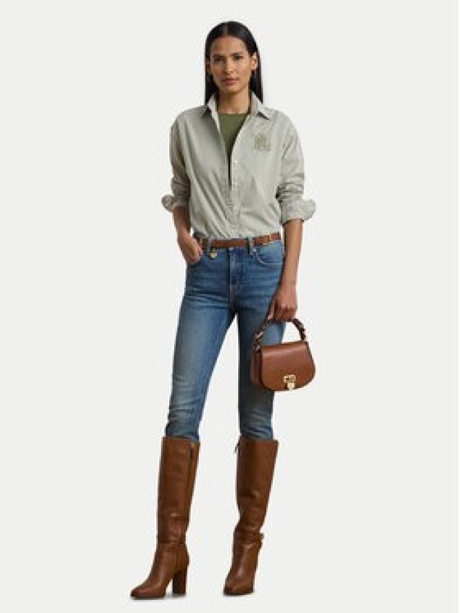 LAUREN RALPH LAUREN Koszula 200963670001 Zielony Relaxed Fit