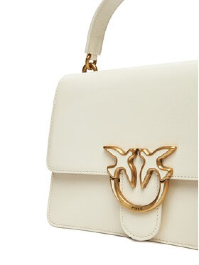 PINKO Torebka Love One Top Handle Classic Light PE 25 PLTT 100066 A1UV Biały