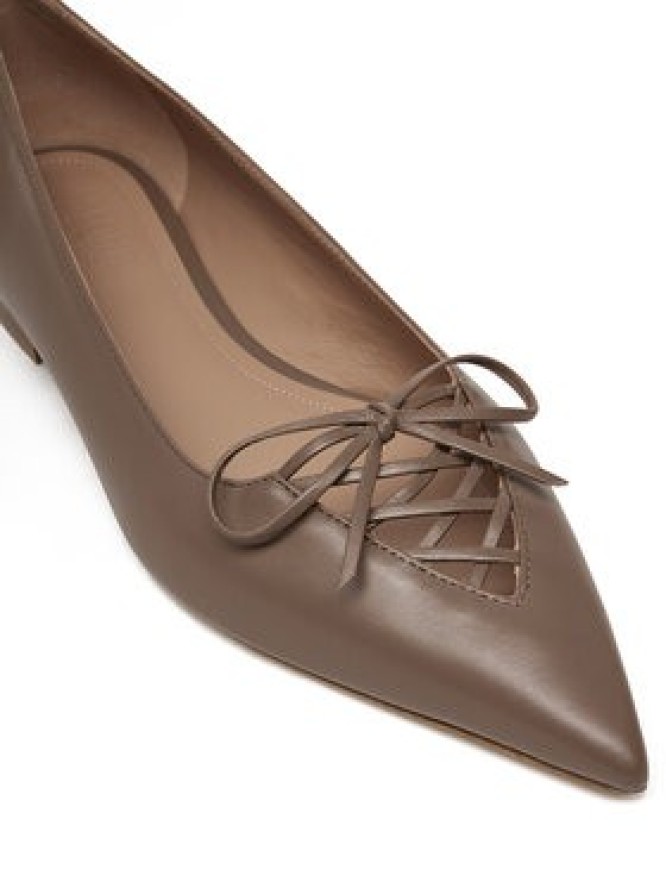 MALONE SOULIERS Baleriny Hedy Flat 10-2 Brązowy