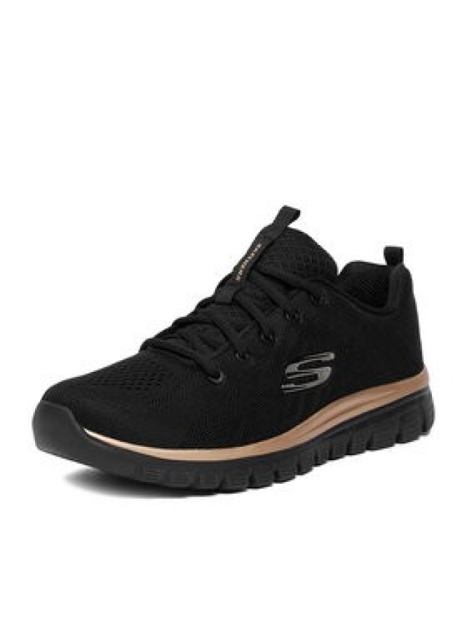 Skechers Sneakersy CEO-GRACEFUL 12615 BKRG Czarny