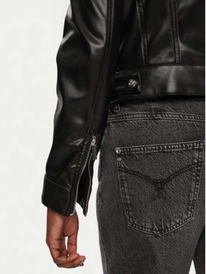 Marciano Guess Kurtka skórzana 5RGL12 7255A Czarny Regular Fit