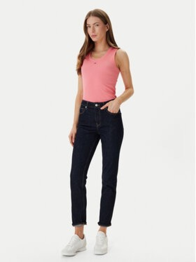 Tommy Jeans Top Essential DW0DW20673 Różowy Slim Fit