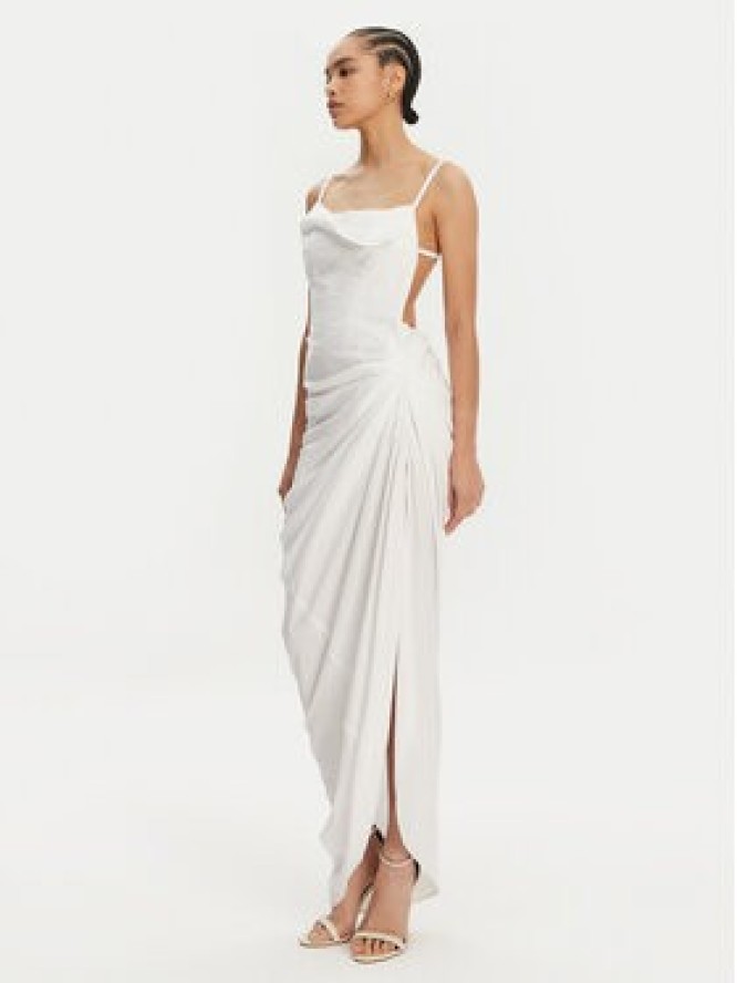 JACQUEMUS Sukienka wieczorowa 21E243DR001-1020 Biały Regular Fit