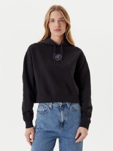 Tommy Jeans Bluza Heart DW0DW21408 Czarny Relaxed Fit