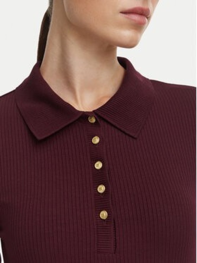 Tommy Hilfiger Sukienka codzienna WW0WW52227 Bordowy Regular Fit
