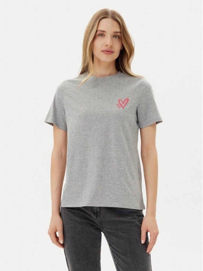 Pieces T-Shirt Maria 17155082 Szary Relaxed Fit