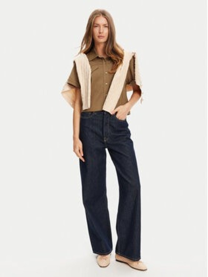 Tommy Hilfiger Koszula Gold Button WW0WW44626 Brązowy Regular Fit