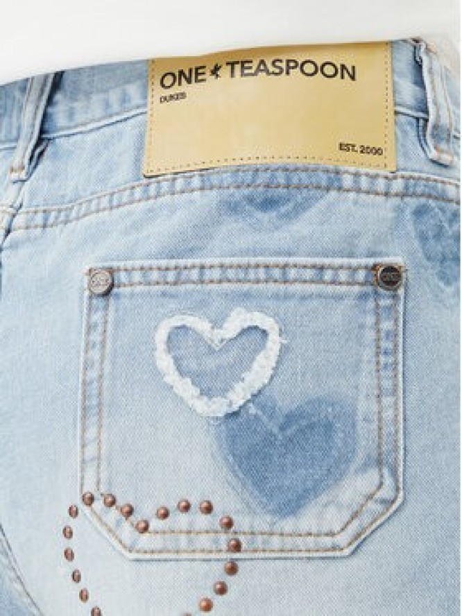 One Teaspoon Szorty jeansowe Retro Dukes 26849 Niebieski Relaxed Fit