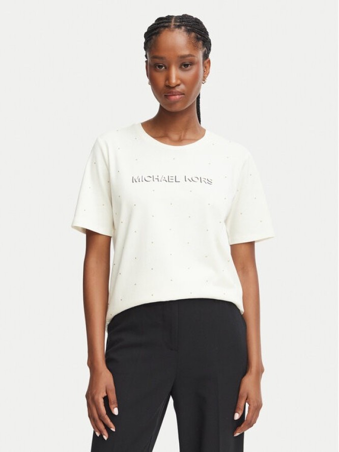 MICHAEL Michael Kors T-Shirt MT6524Y97J Kremowy Regular Fit