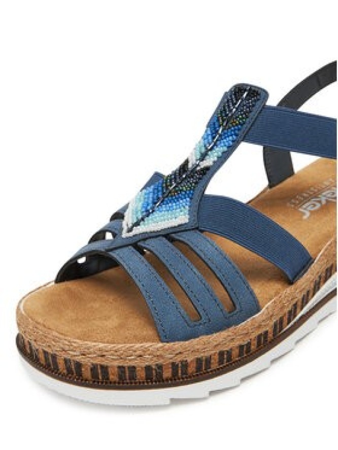 Rieker Sandały V7909-12 Granatowy