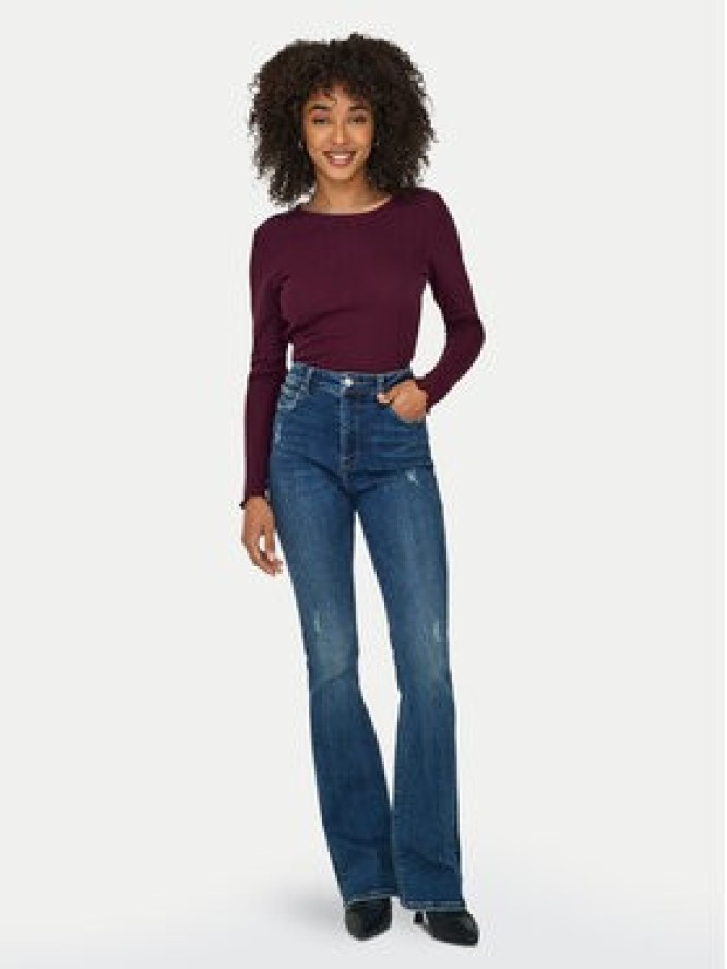 ONLY Bluzka Carlotta 15291987 Fioletowy Regular Fit