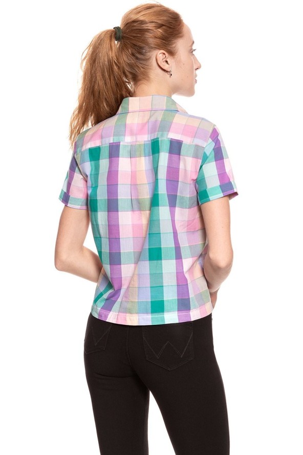 KOSZULA WRANGLER SS SHIRT SEA PINK W5235SHWF 112129338