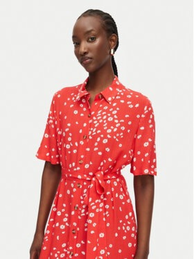 Roxy Sukienka koszulowa Island Escape ERJWD03865 Czerwony Regular Fit