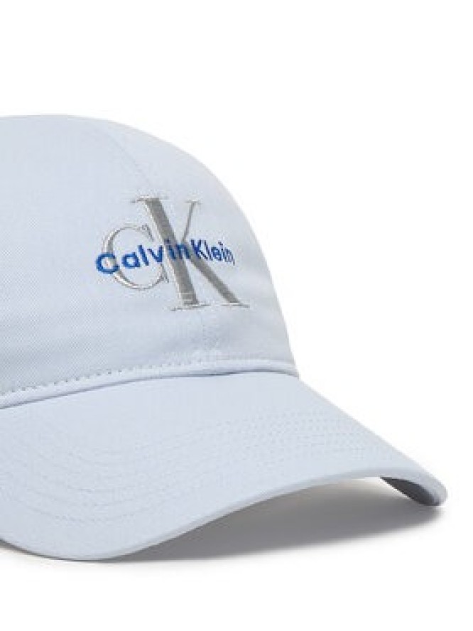 Calvin Klein Czapka z daszkiem Monologo Embroidery Baseball Hat LV04K5026G Błękitny