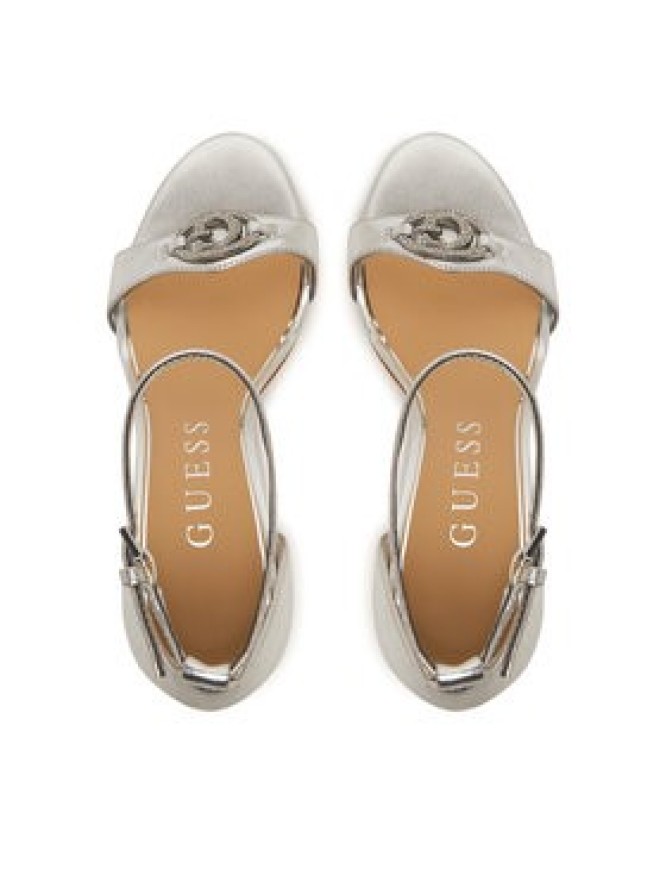 Guess Sandały FLJKBB LEL03 Srebrny
