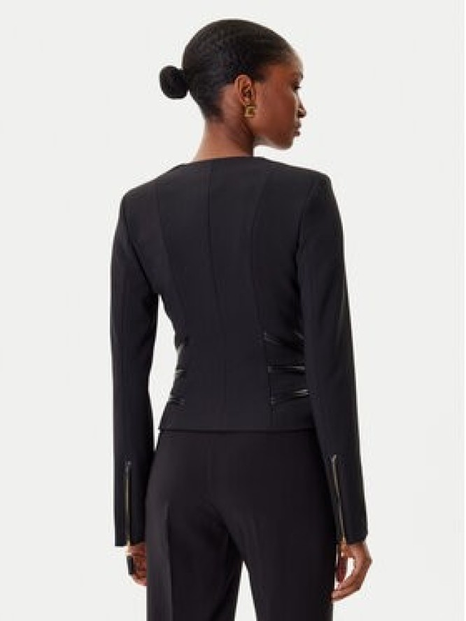 Elisabetta Franchi Marynarka GI-173-56E2-V680 Czarny Regular Fit