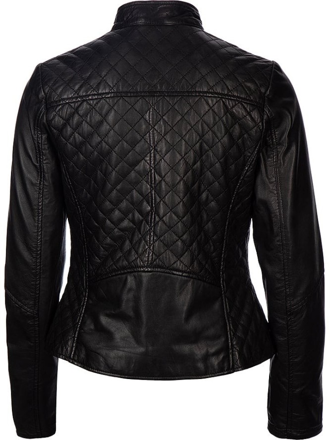 7eleven Skórzana kurtka "Luise" w kolorze czarnym rozmiar: 44