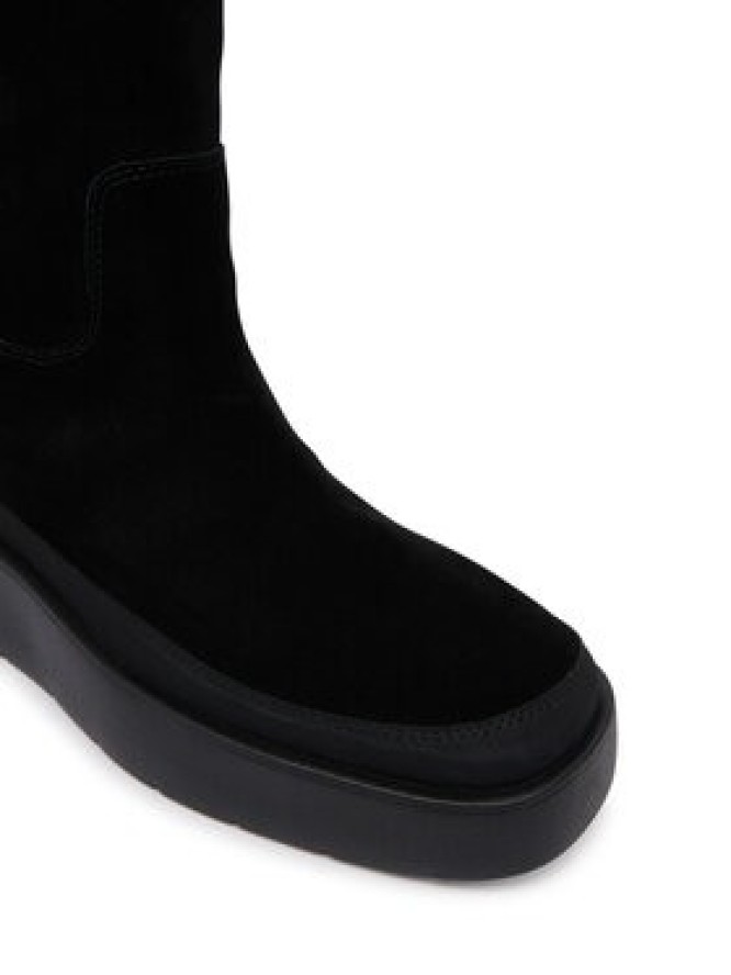 Calvin Klein Śniegowce Flatform Mid Boot Suede Wl HW0HW03181 Czarny