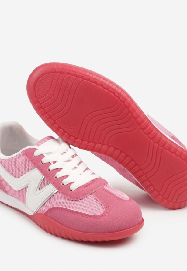 Różowe Sneakersy Klasyczne Tenisówki Istia