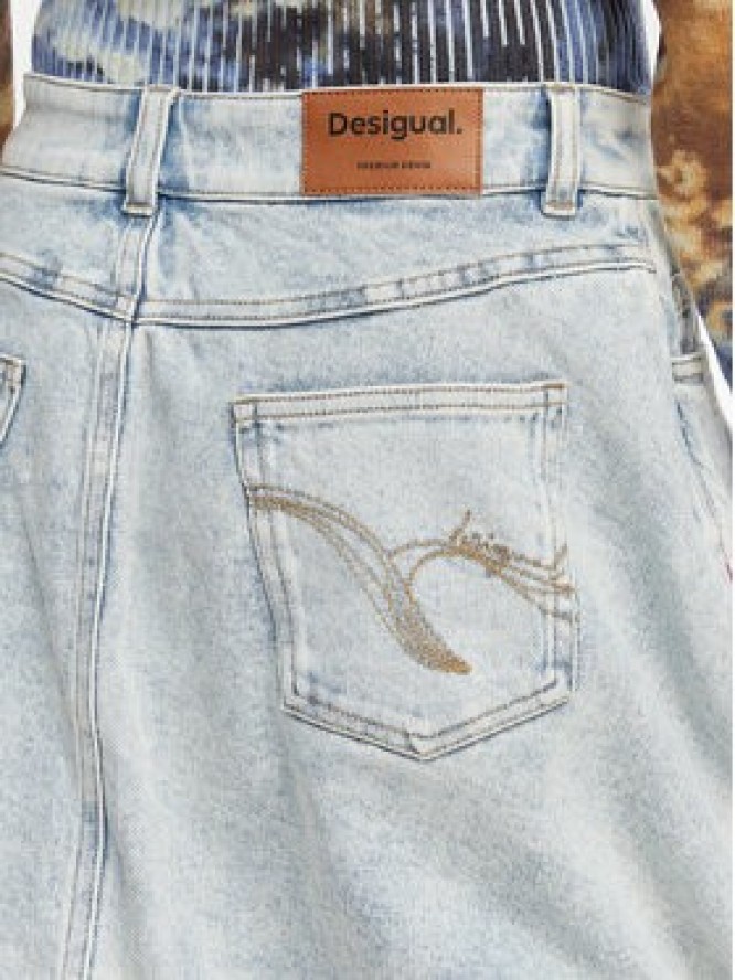 Desigual Spódnica jeansowa Fal Globo 26SWFD01 Niebieski Regular Fit