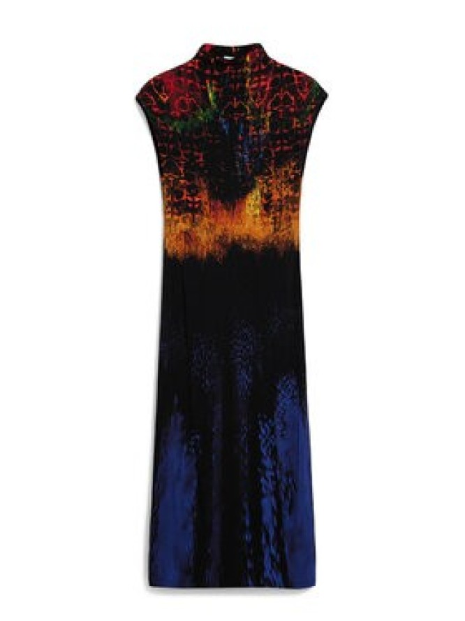 Desigual Sukienka koktajlowa Psicho Animal 26SWVK41 Kolorowy Slim Fit