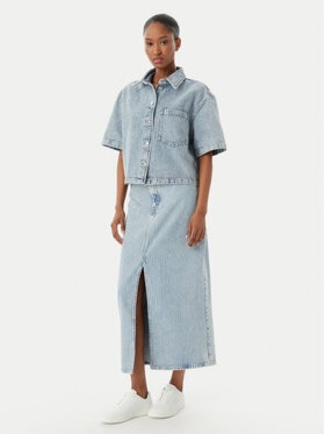 HUGO Spódnica jeansowa Gatje_4 50568239 Błękitny Regular Fit