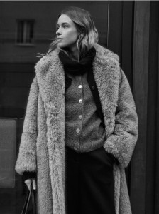 Kardigan z domieszką wełny - szary