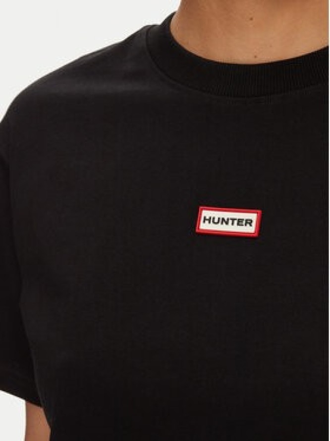 Hunter T-Shirt Leona HARW0070251 Czarny Boxy Fit