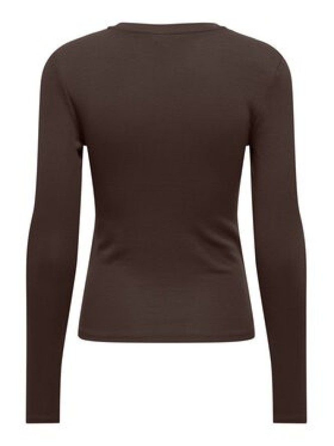 ONLY Bluzka Riley 15323159 Brązowy Slim Fit
