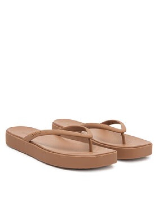 Crocs Japonki Miami Square Flatform Flip 214161 Kremowy