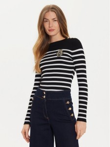 Morgan Sweter 242-MRAY Czarny Slim Fit