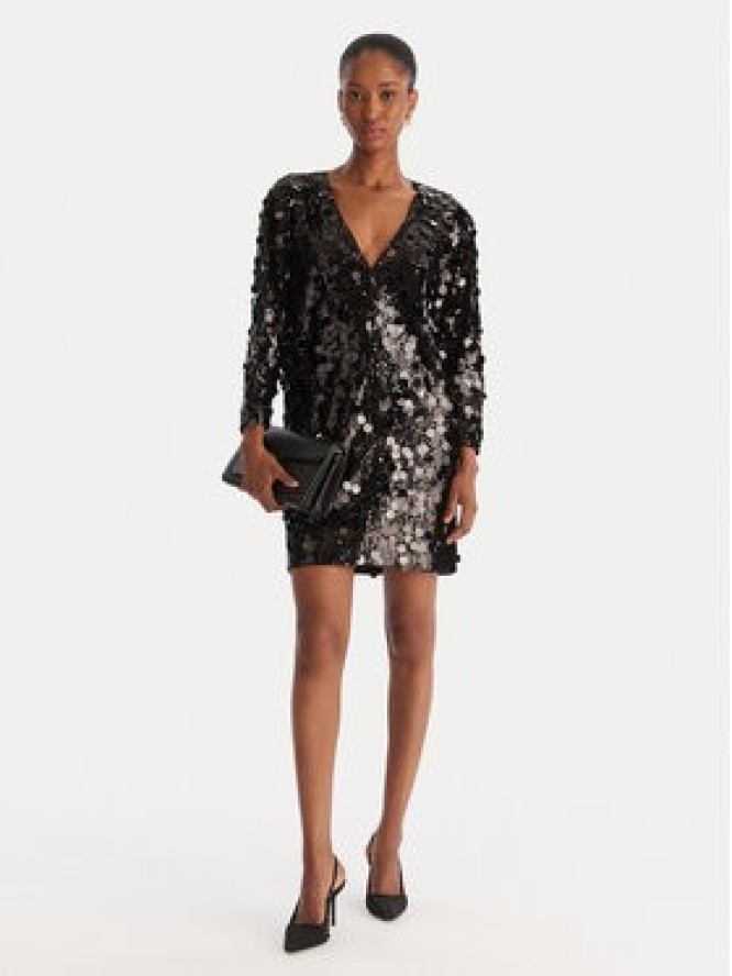 ACCESS FASHION Sukienka koktajlowa 54-3014-406 Czarny Regular Fit