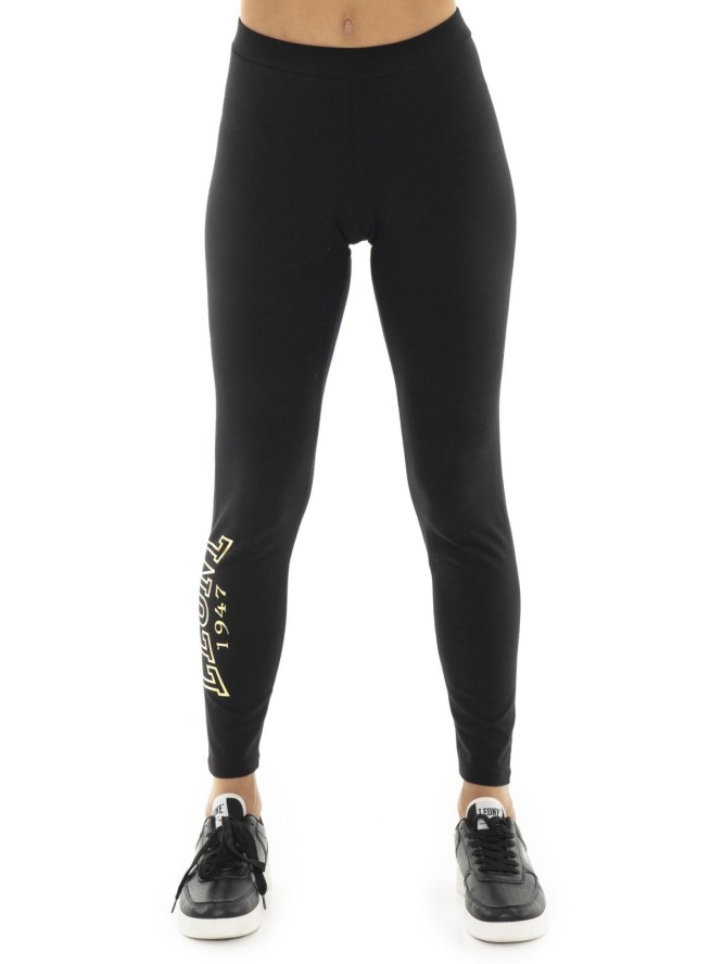 Leone 1947 Legginsy damskie ze stretchem Baumwolle mit goldenen Nieten