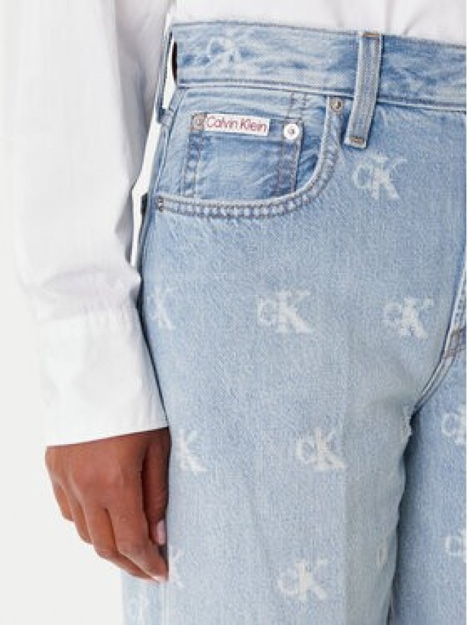 Calvin Klein Jeans Jeansy LV047C785G Niebieski Wide Leg
