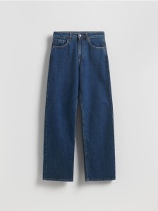 Jeansy wide leg - granatowy