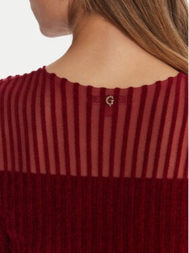 Guess Sweter W5BR62 Z0890 Czerwony Slim Fit