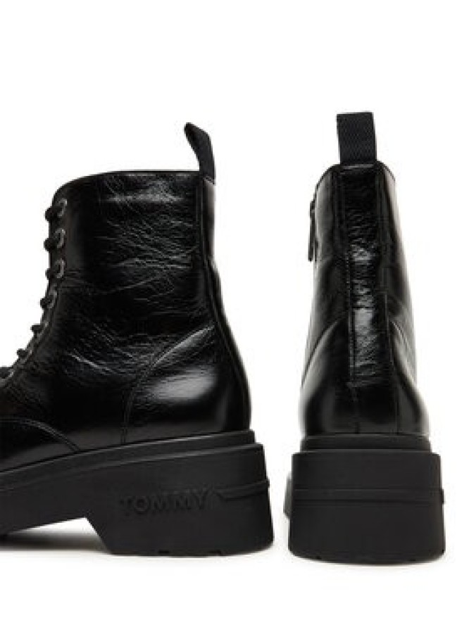 Tommy Jeans Trzewiki Tjw Chunky Shiny EN0EN02848 Czarny