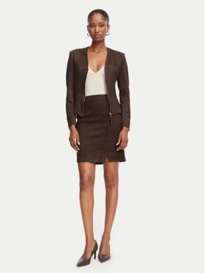 Rinascimento Spódnica mini CFC0130583003 Brązowy ciemny Slim Fit