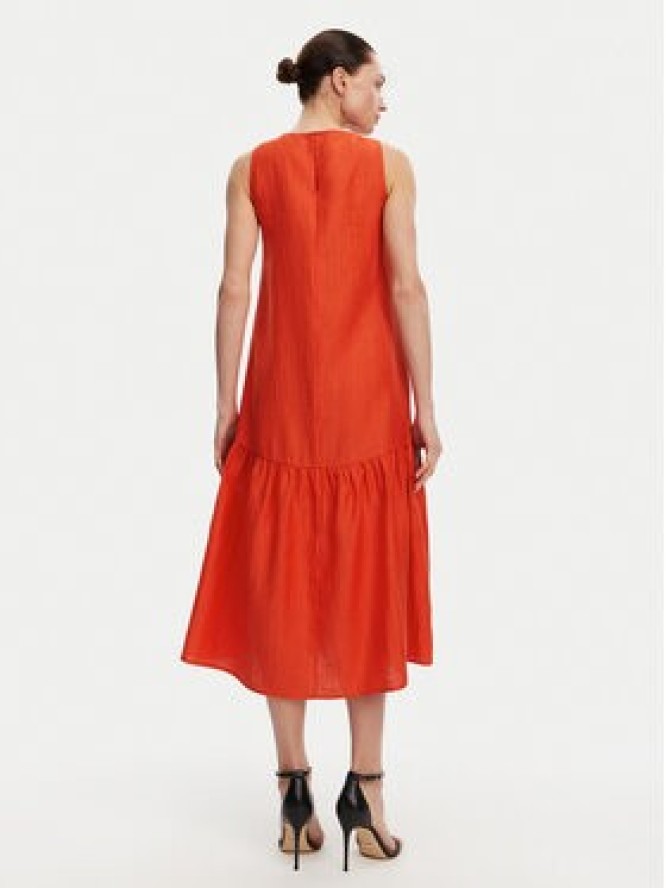 KAOS Sukienka letnia RP1MR066 Pomarańczowy Regular Fit