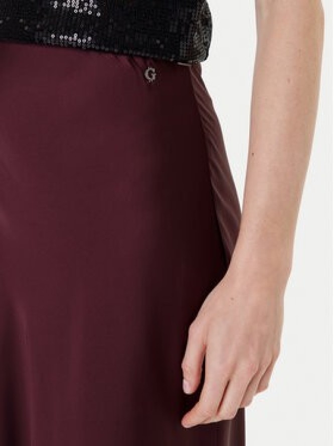 Guess Spódnica midi W5YD55 WF1T2 Bordowy Regular Fit